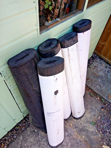 Black shed roofing felt - black,