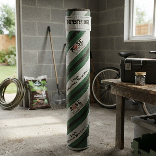Green polyester shed roofing - polyester,