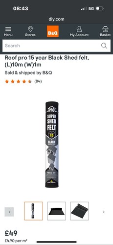 Roof pro year black shed - roof,