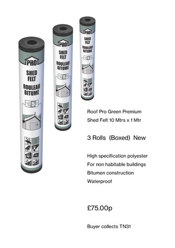 Roof pro shed felt - shed, x